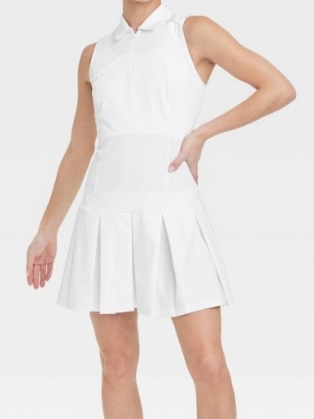 Nwt All In Motion White Polo Tank Active Tennis Dress